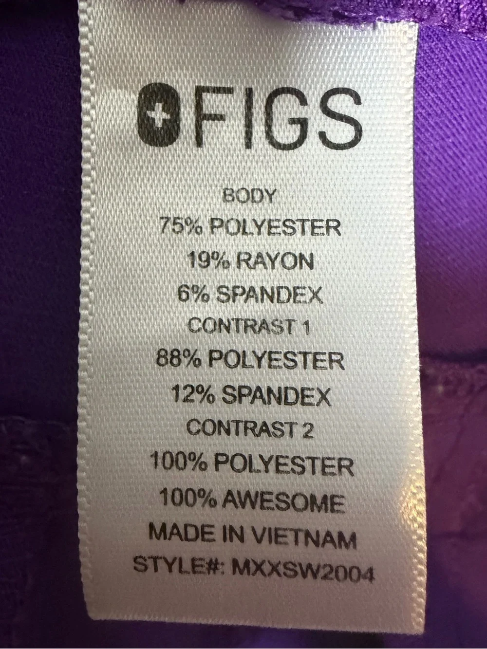 Figs Men's Ultra Violet Jogger Sweatpants with Teal Drawstring